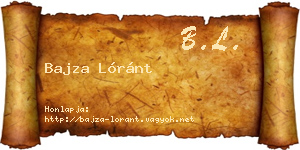 Bajza Lóránt névjegykártya