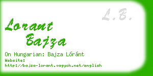 lorant bajza business card